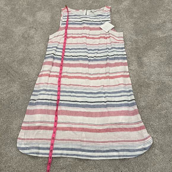 NWT Beach Lunch Lounge Linen Sundress White Blue Red Size Small - Picture 5 of 9